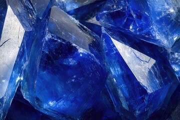 Obraz premium Sapphire allure: deep blue stone, the brilliance and timeless elegance of a precious gemstone, with its rich hues royalty, wisdom, and the enduring beauty of natures treasures