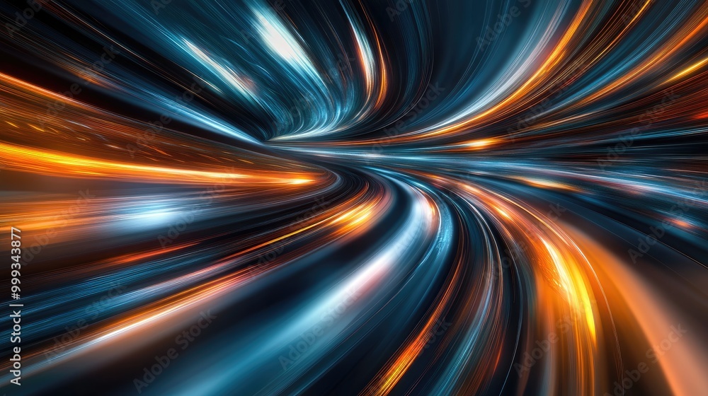 Poster beautiful abstract background with sharp, flowing lines and fast-moving streaks of light, perfect fo