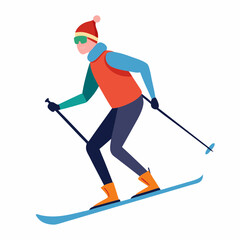 Fototapeta premium skier on a ski