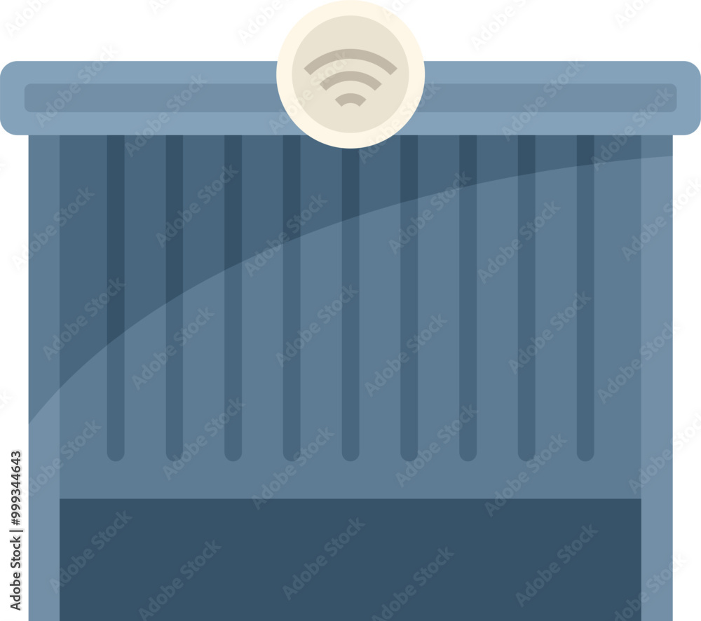 Aufkleber modern refrigerator container transporting food with wireless connection for temperature control