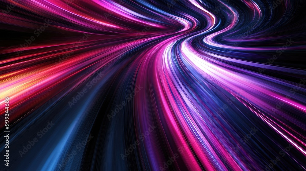 Poster beautiful abstract speed background with swift, flowing lines and bright streaks of color, capturing