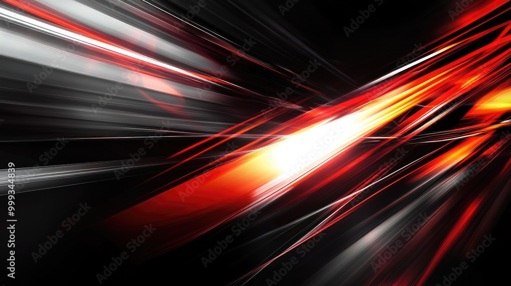 Poster dynamic abstract racing background with streaks of light, bold angular shapes, and motion blur, symb