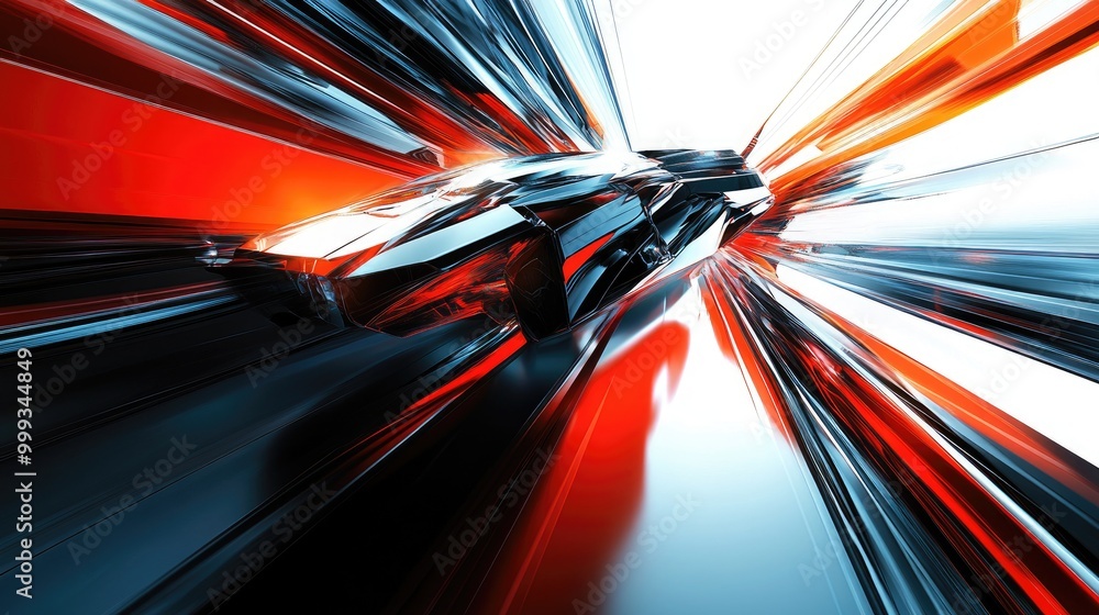 Poster dynamic abstract racing background with streaks of light, bold angular shapes, and motion blur, symb