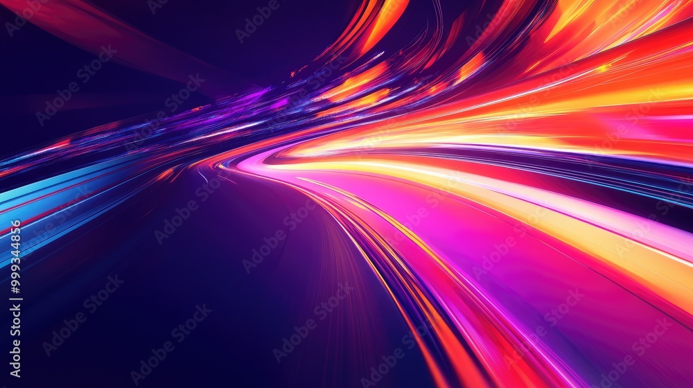 Poster dynamic racing-themed abstract background with sharp curves, vibrant colors, and motion lines, perfe