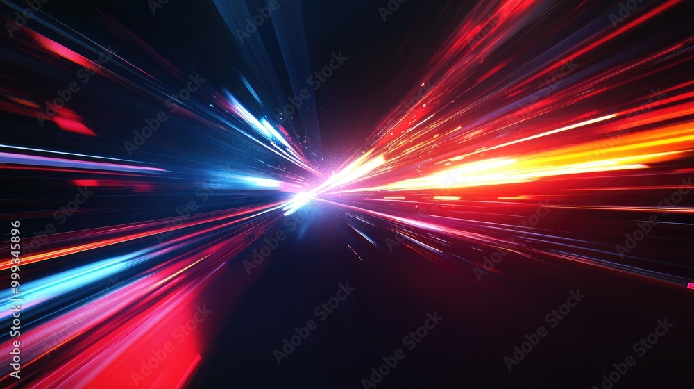 Poster stunning abstract racing background with glowing light trails and sharp diagonal lines, symbolizing 