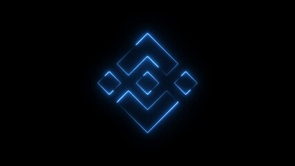 Beninese Coin BNB icon .banking Binance Coin and dollar icon black background 4K