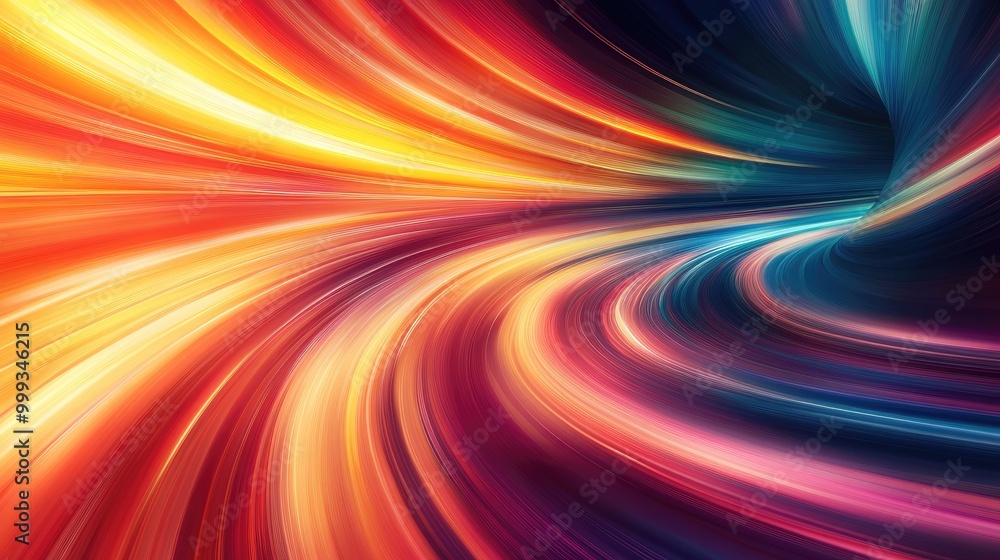 Poster stunning speed-themed background with flowing, curved lines and bright color gradients, creating a s