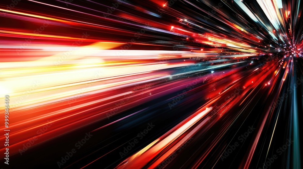 Poster abstract background with sharp, angular lines and glowing streaks, representing the intensity and mo