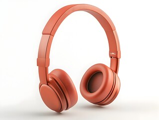 Sculpted Copper Wireless Headphones on Pristine Studio Surface with Soft Lighting