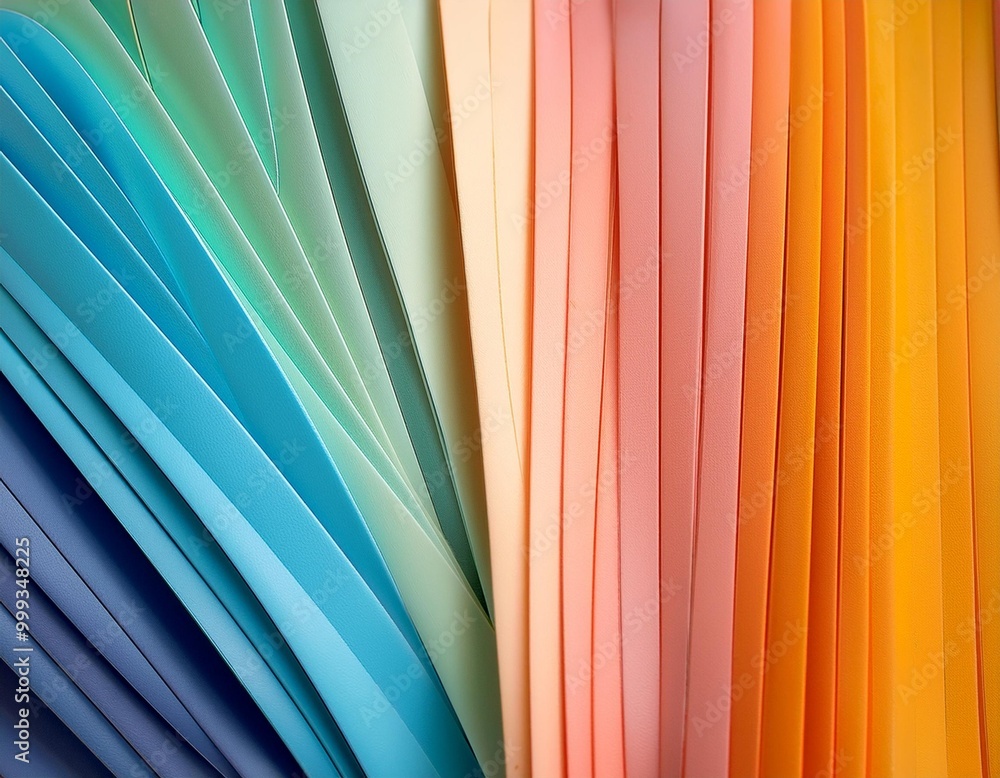 Poster stunning array of fabrics in a rainbow of colors