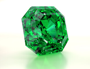 A square-shaped emerald