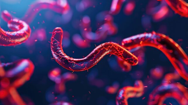 Detailed microscopic depicting the life cycle stages of a parasitic organism designed as an educational and informative resource for medical scientific and academic applications