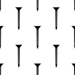 Cartoon doodle silhouette nail seamless pattern, Vector.