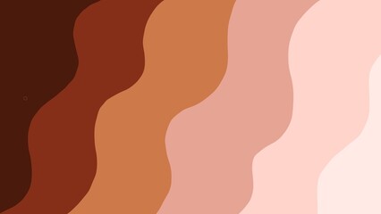 Abstract brown gradient wave background. Aesthetic retro brown wallpaper. Flowing brown geometric stripes pattern.