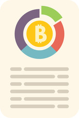 Document is displaying a pie chart representing the market share of bitcoin cryptocurrency