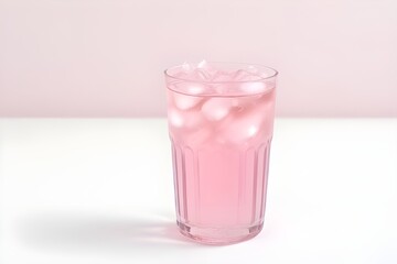 Pink Soda Bottle Isolated on White Background