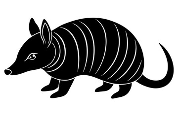 Armadillo vector, Black silhouette of a Armadillo, Armadillo icon
