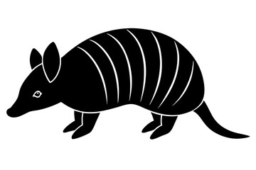 Armadillo vector, Black silhouette of a Armadillo, Armadillo icon
