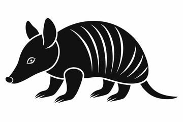 Armadillo vector, Black silhouette of a Armadillo, Armadillo icon
