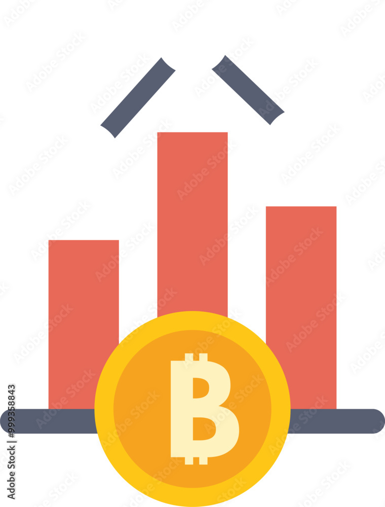 Poster graph is depicting a constant increase in value for the bitcoin cryptocurrency
