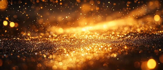 Colorful shiny golden glitter texture background Bright light shine luxury pattern effect