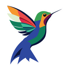 Colour bird logo design illustration.