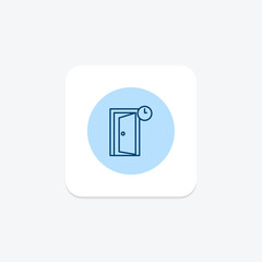 Hotel Stay line icon , vector, pixel perfect, illustrator file