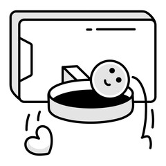 Hand drawn style icon of social media feedback 

