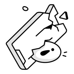 A sketchy icon of smartphone issue  

