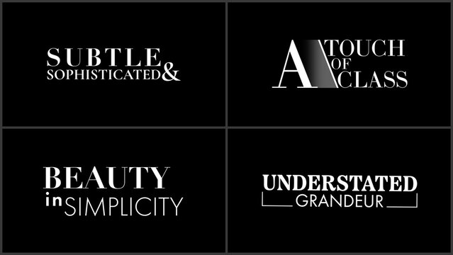 Elegant Typography Titles