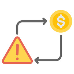 Crisis management icon with color style