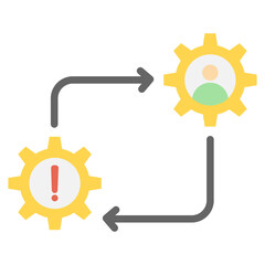 Crisis management icon with color style