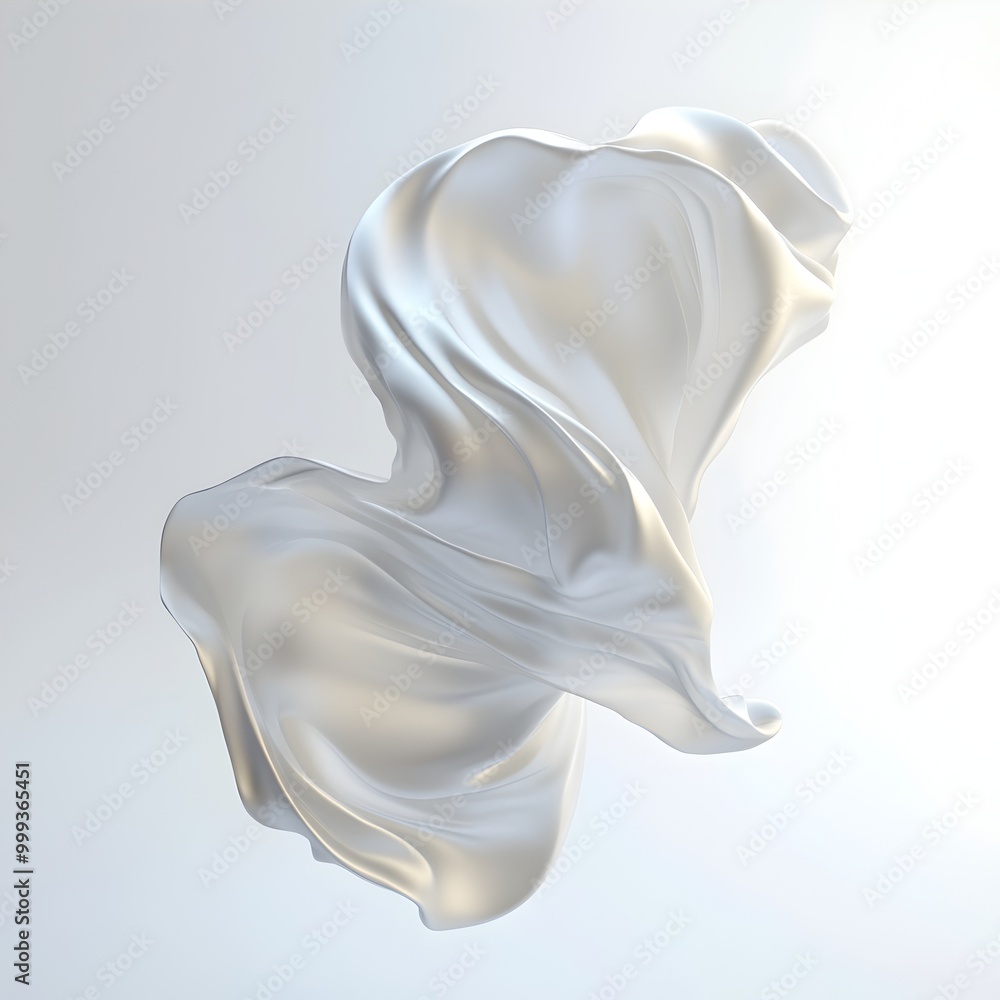Poster ethereal spectral entity drifting through luminous mirrored surface