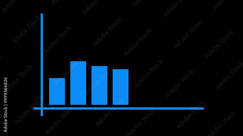 Poster future business growth potential. abstract business growth and graph chart icon animation video.