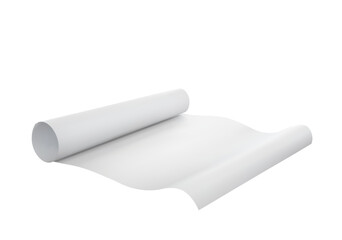 A sheet of white paper is half unfolded. Vector illustration