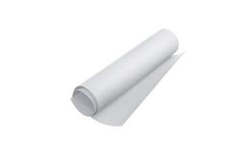 Rolled sheet of white paper. Vector illustration
