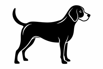 
Beagle dog, Beagle dog silhouette, Beagle hound dog vector
