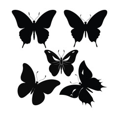 Butterfly Insect Silhouette Vector Illustration