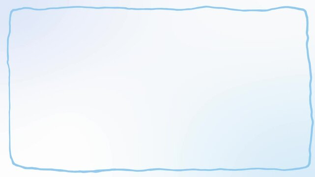 Hand drawn rough line frame. Copy space. Animated horizontal loop video.
