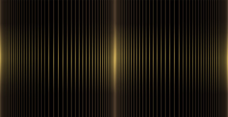 Obraz premium The composition of vertical lines with gold gradient colors arranged repeatedly gives the impression of being dashing and strong, an optical illusion, luxurious and expensive