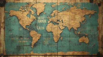 Inspirational quote set against a vintage map background, perfect for travel or adventure themes.