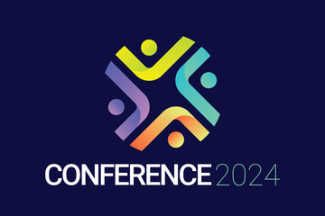 Modern Colorful Conference Logo Template. Youth Summit. International Meeting
