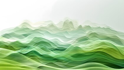 Obraz premium Organic green lines: stunning wallpaper illustration