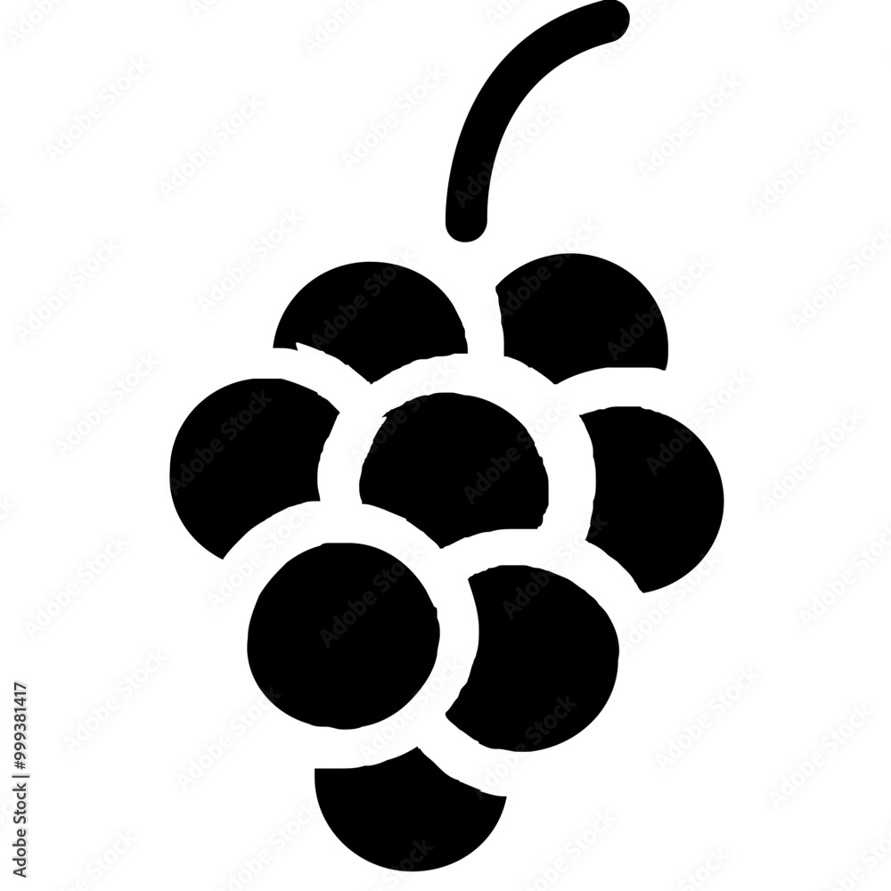 Poster grape simple solid icon