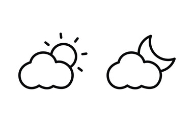 Weather icon, cloud icon vector	