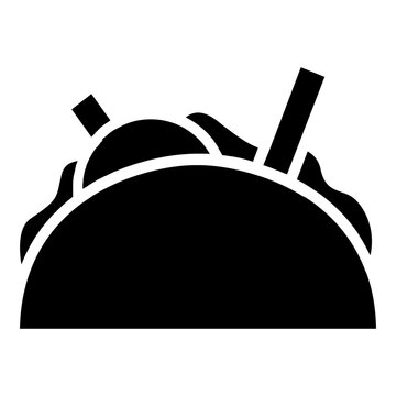 black taco icon clip art preview