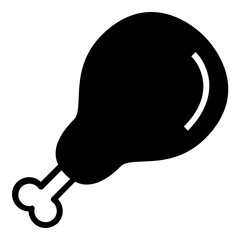 Drumstick Simple Solid Icon