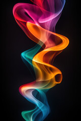 Colorful Minimalism on Black Background