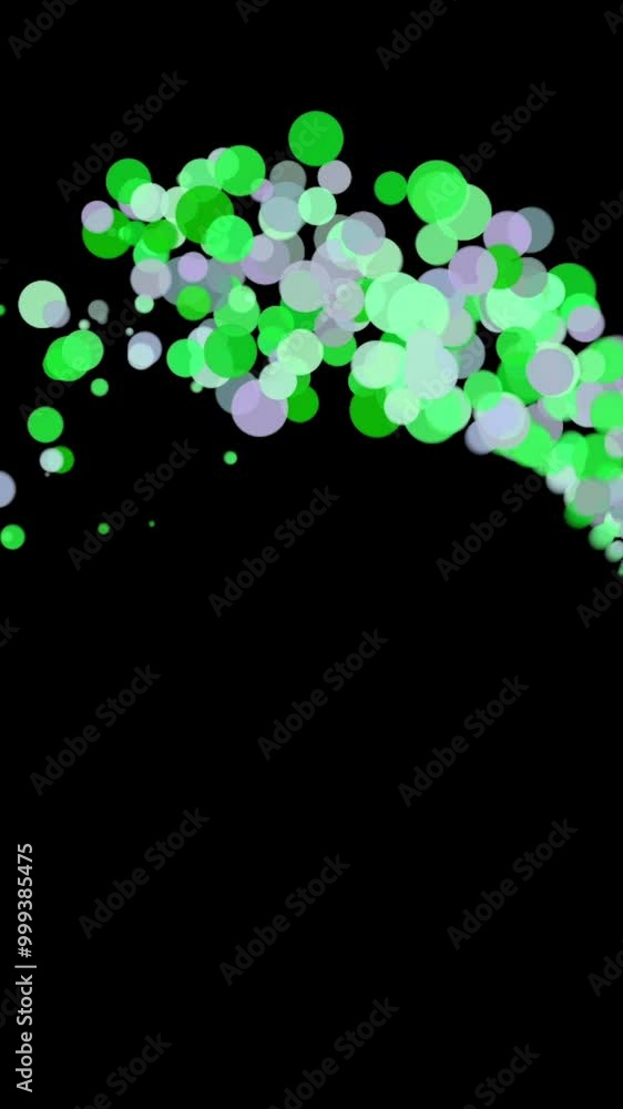 Poster animation of comet from blurs. animation. festive animation with multicolored blurs moving in loop i