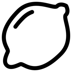 Lemonade Icon Outline Style. Simple Fruit Vector Illustration.